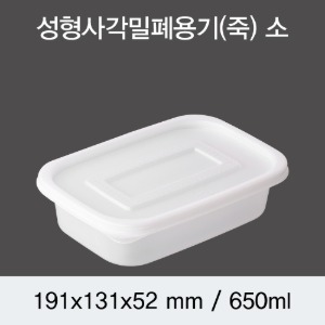 PP밀폐용기 성형사각죽용기 소 DS 박스300개세트